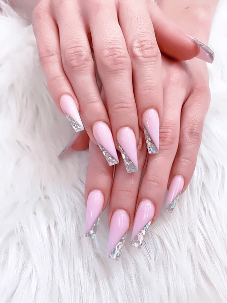 French nails with micro black and green tips, chic old money manicure design