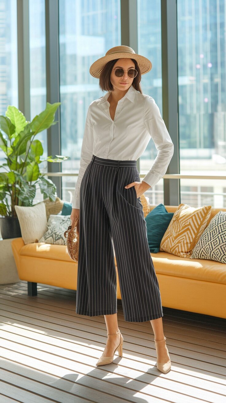 men and women wearing light linen and cotton suits cool summer office style