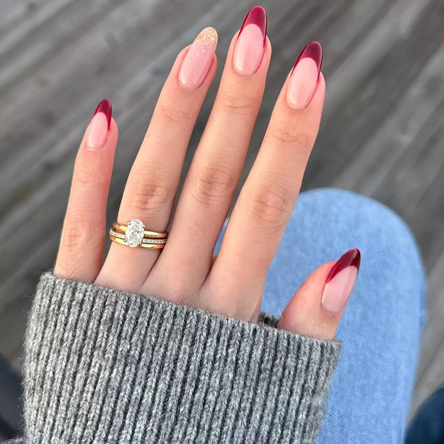Long matte burgundy nails with a smooth, soft finish inspired by Vanessa Hudgens’ nail look.