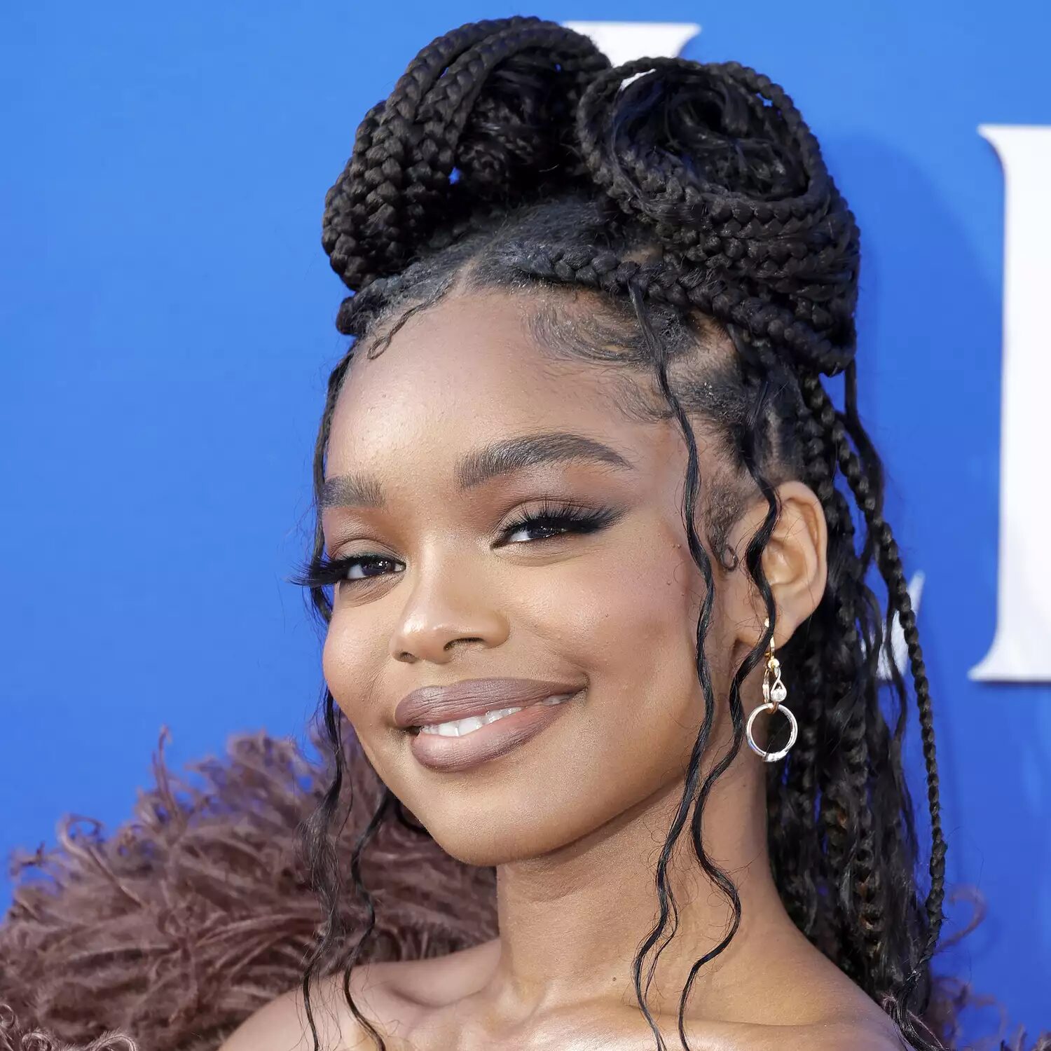 Boho-inspired goddess braids with soft curls and volume.