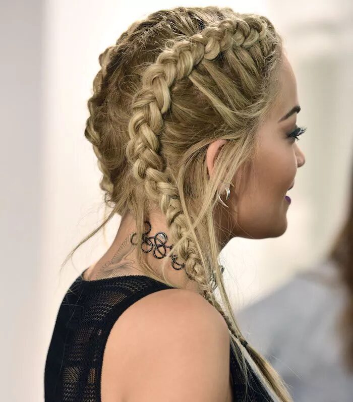 Bold Dutch braid with a defined, raised texture for extra dimension.