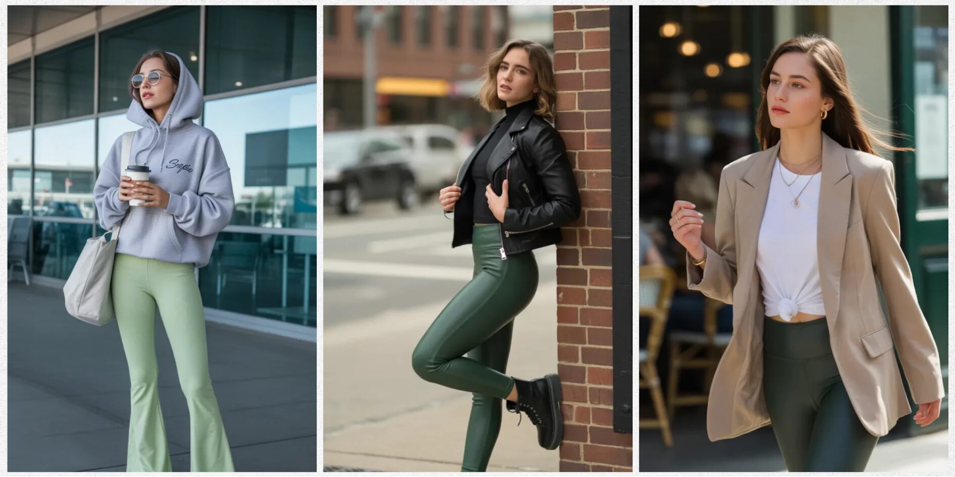 16 Effortless Ways to Wear Green Leggings