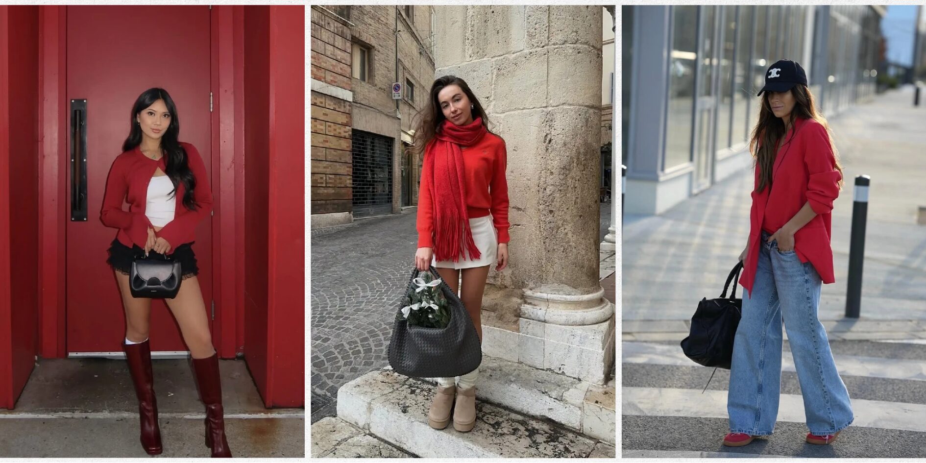 21 Red Sweater Outfit Ideas That Instantly Warm Up Your Look