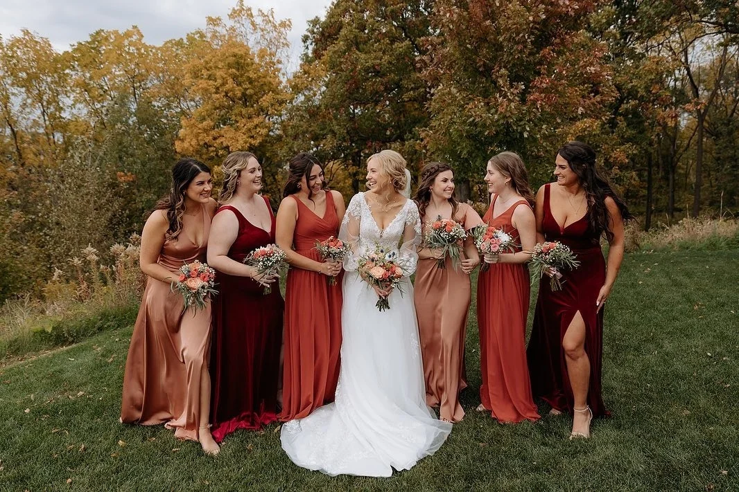 23 Terracotta Bridesmaid Dress Ideas Highlighting Flowing Fabrics and Warm Hues