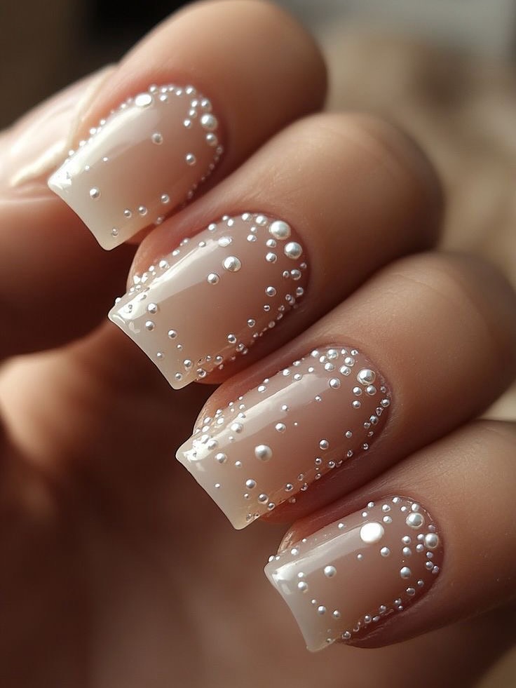 Barely-There Sparkle Nail Design