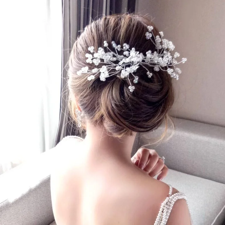 Polished Side Bun with Crystal Detail