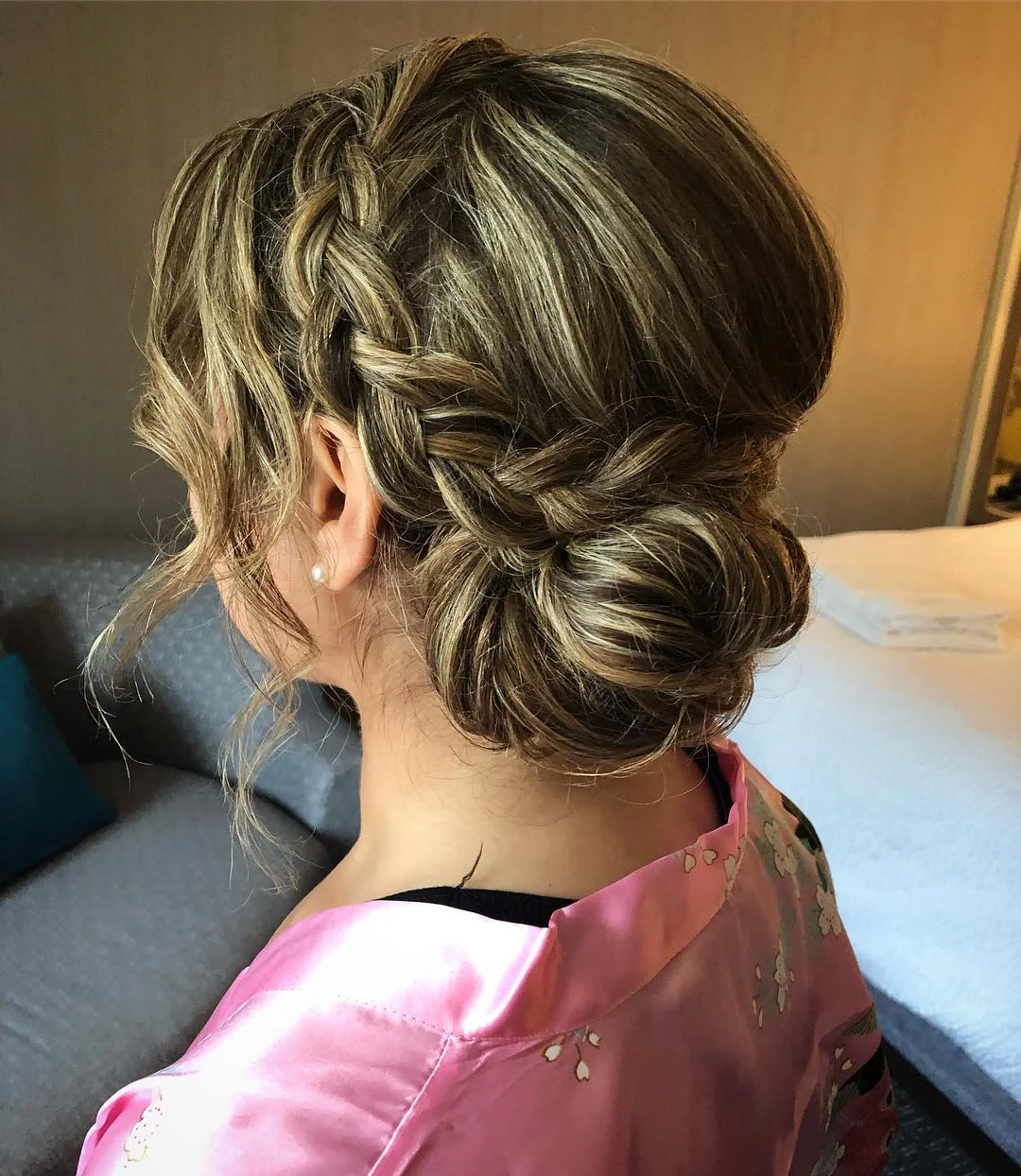 Soft Braided Side Bun