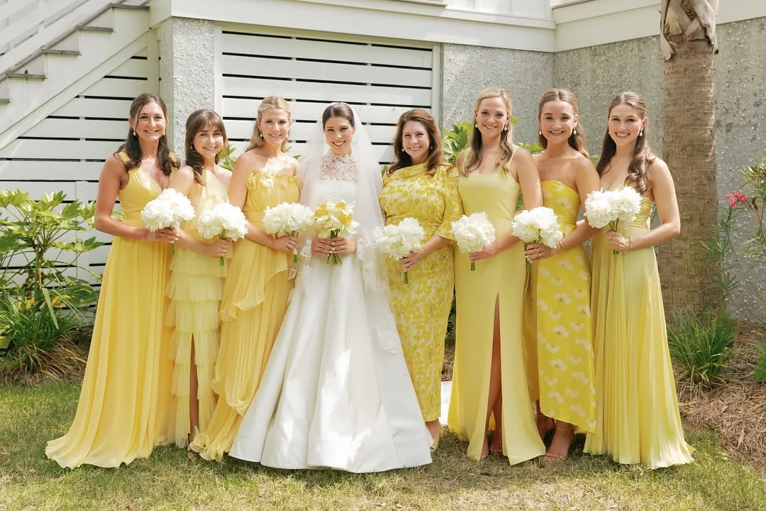 Soft Gold Energy bridesmaid dresses
