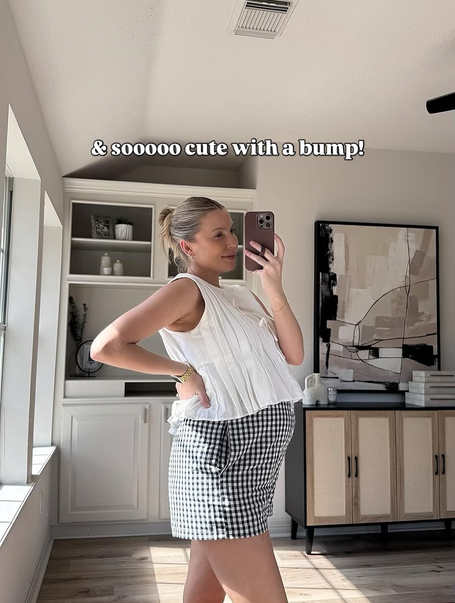 A comfortable outfit in soft neutral tones featuring a knit top and relaxed pants.