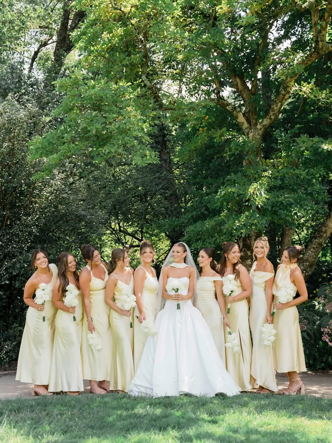 Soft Yellow Statement bridesmaid dresses