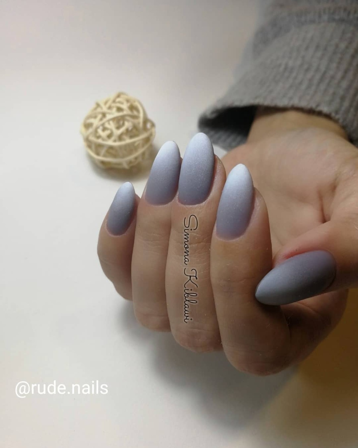 12. Frosted Grey Ombre Serenity