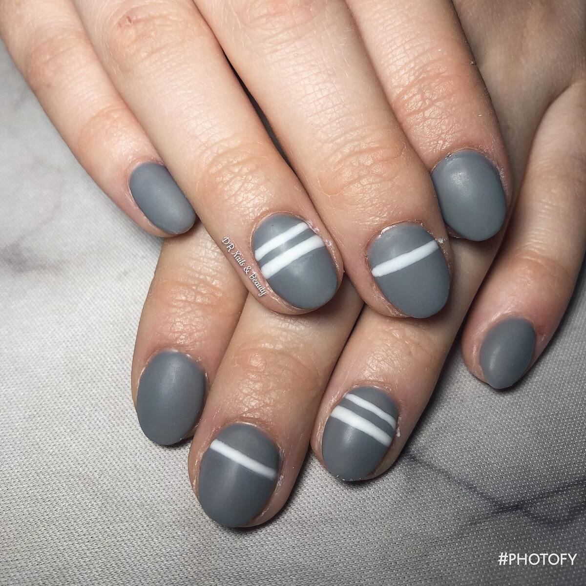 15. Sleek Grey Stripe Minimalism