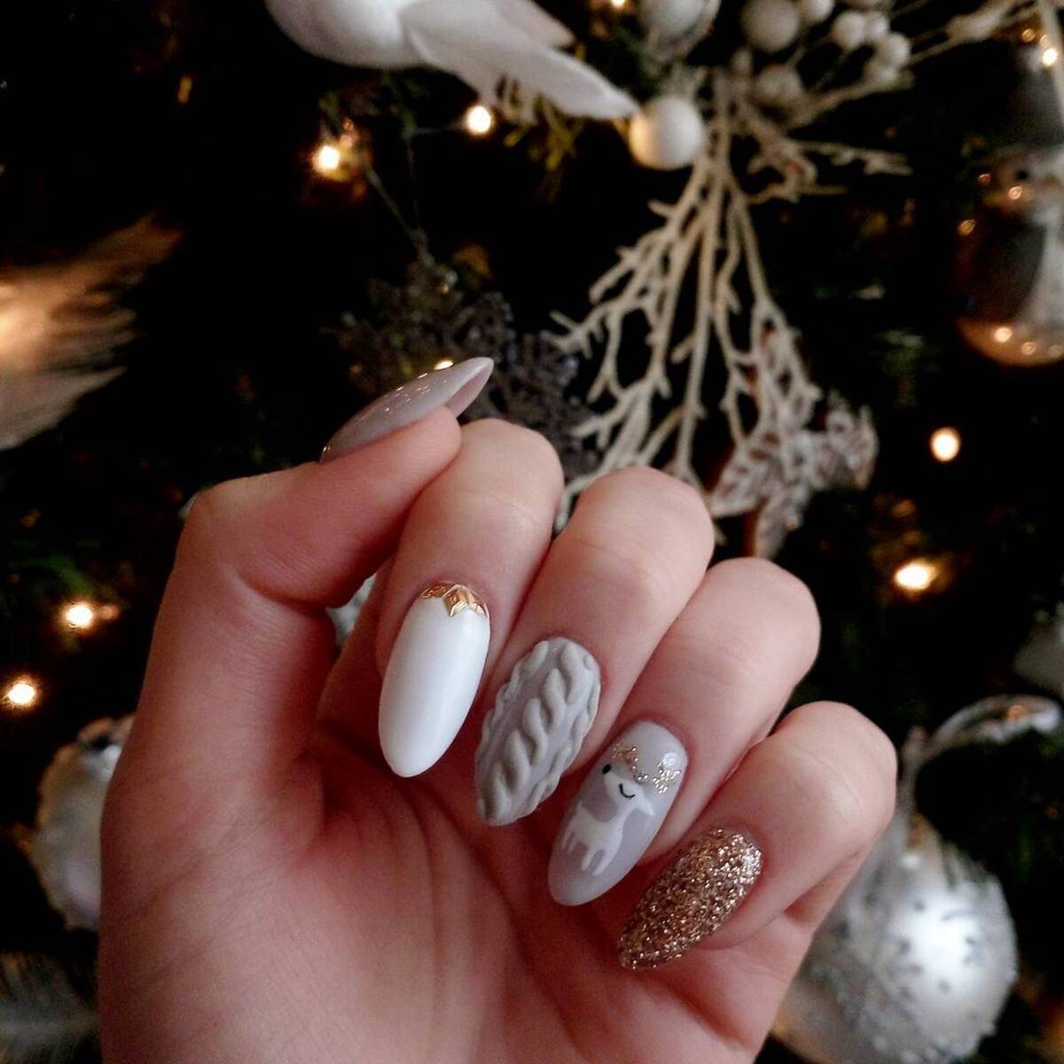 20. Golden Reindeer Elegance