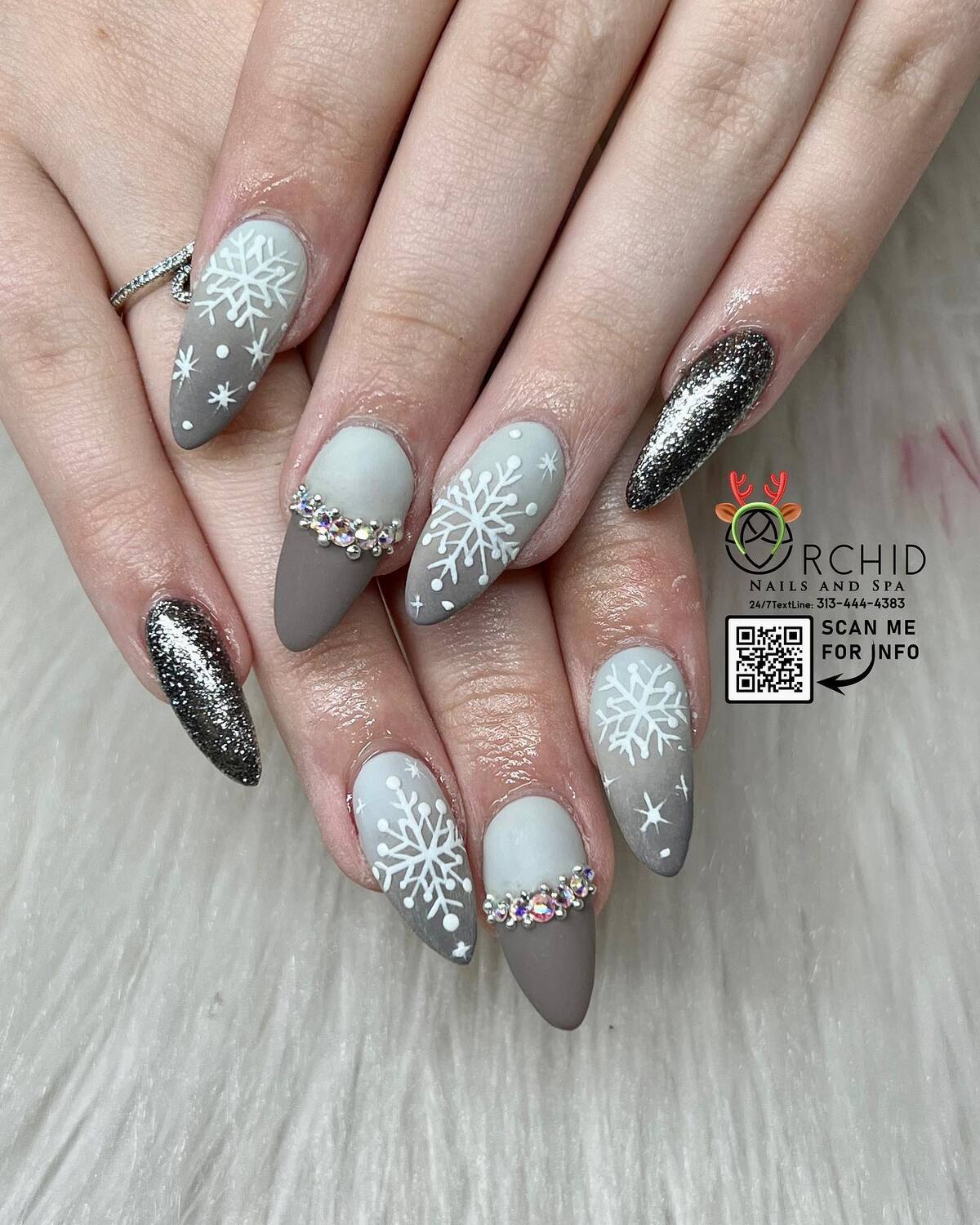 3. Sparkling Snowflake Elegance