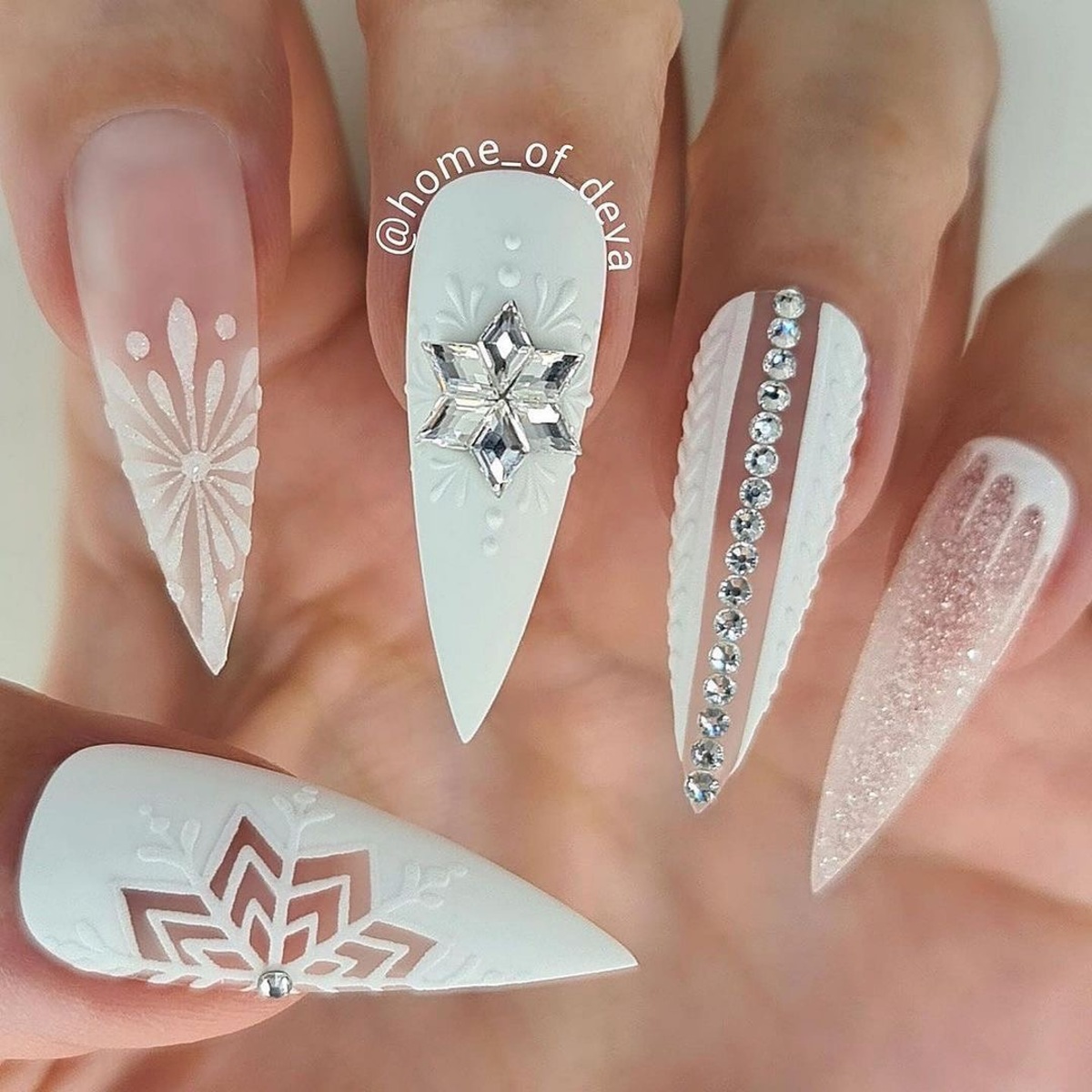 1. Frosted Snowflake Elegance