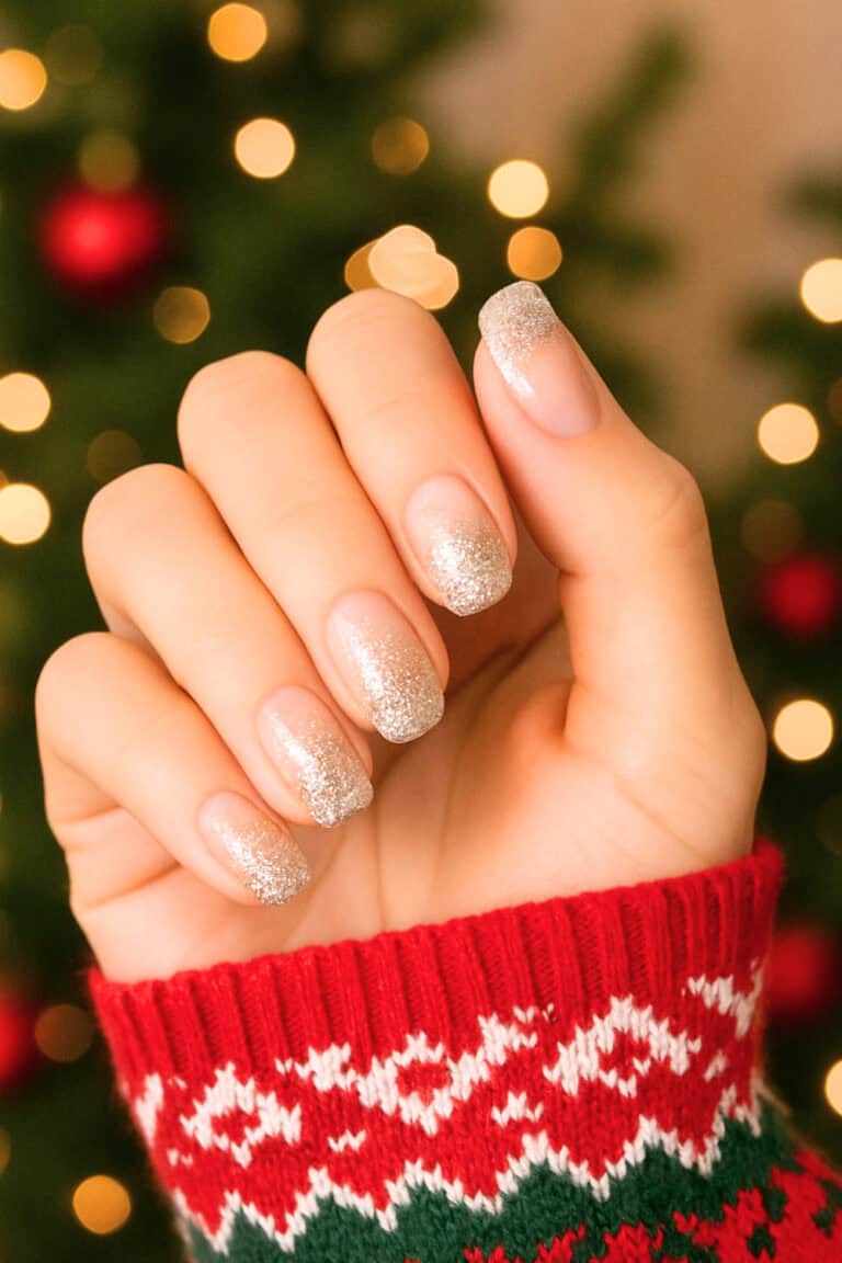 Glitter fade New Year's Eve nails