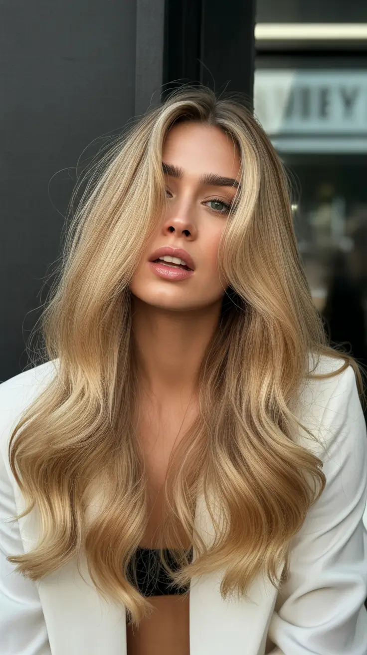 Golden Balayage Layers with Sun-Washed Softness