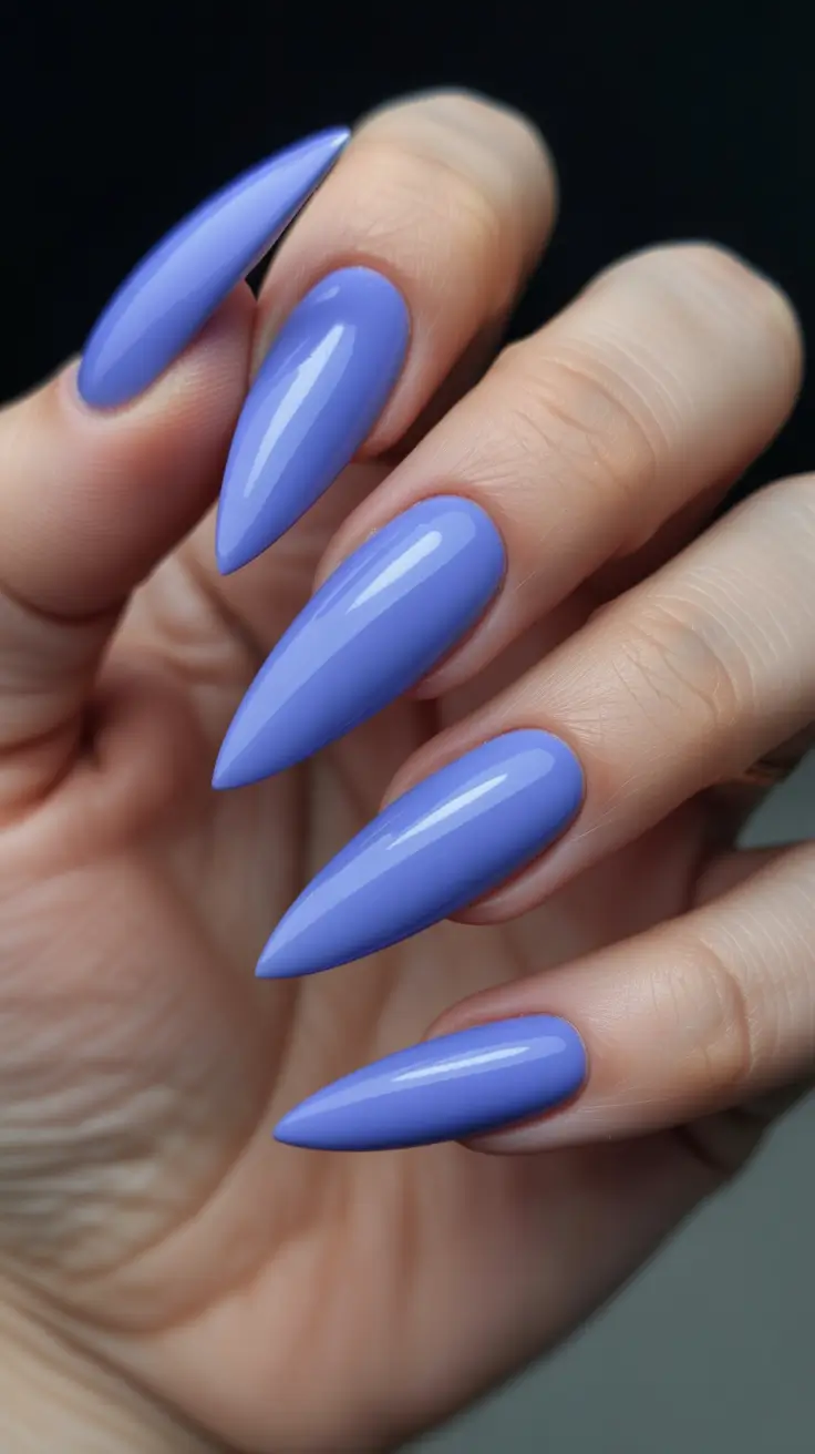 Soft Lavender Stilettos With a Smooth Pastel Finish