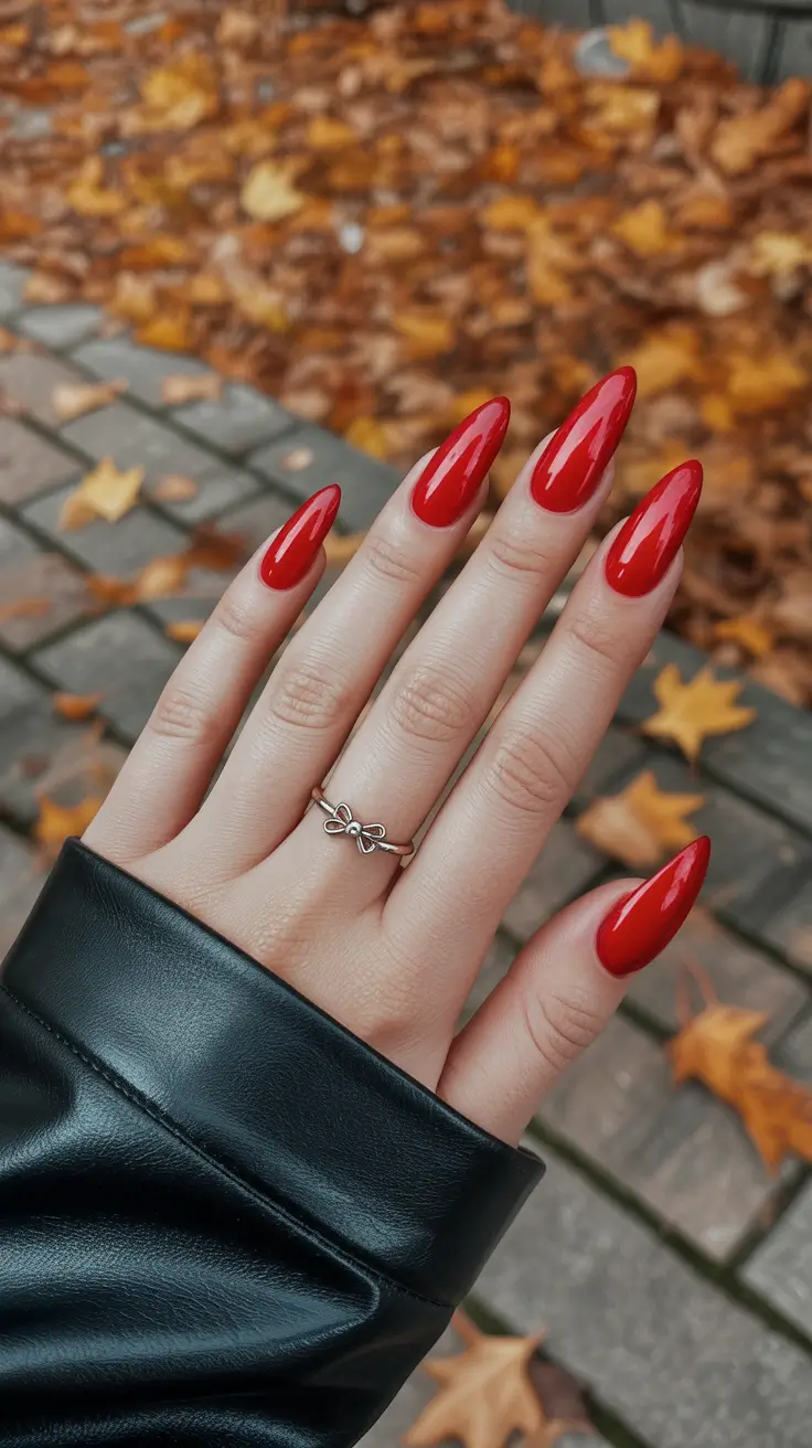 Classic High-Gloss Red With Autumn Warmth