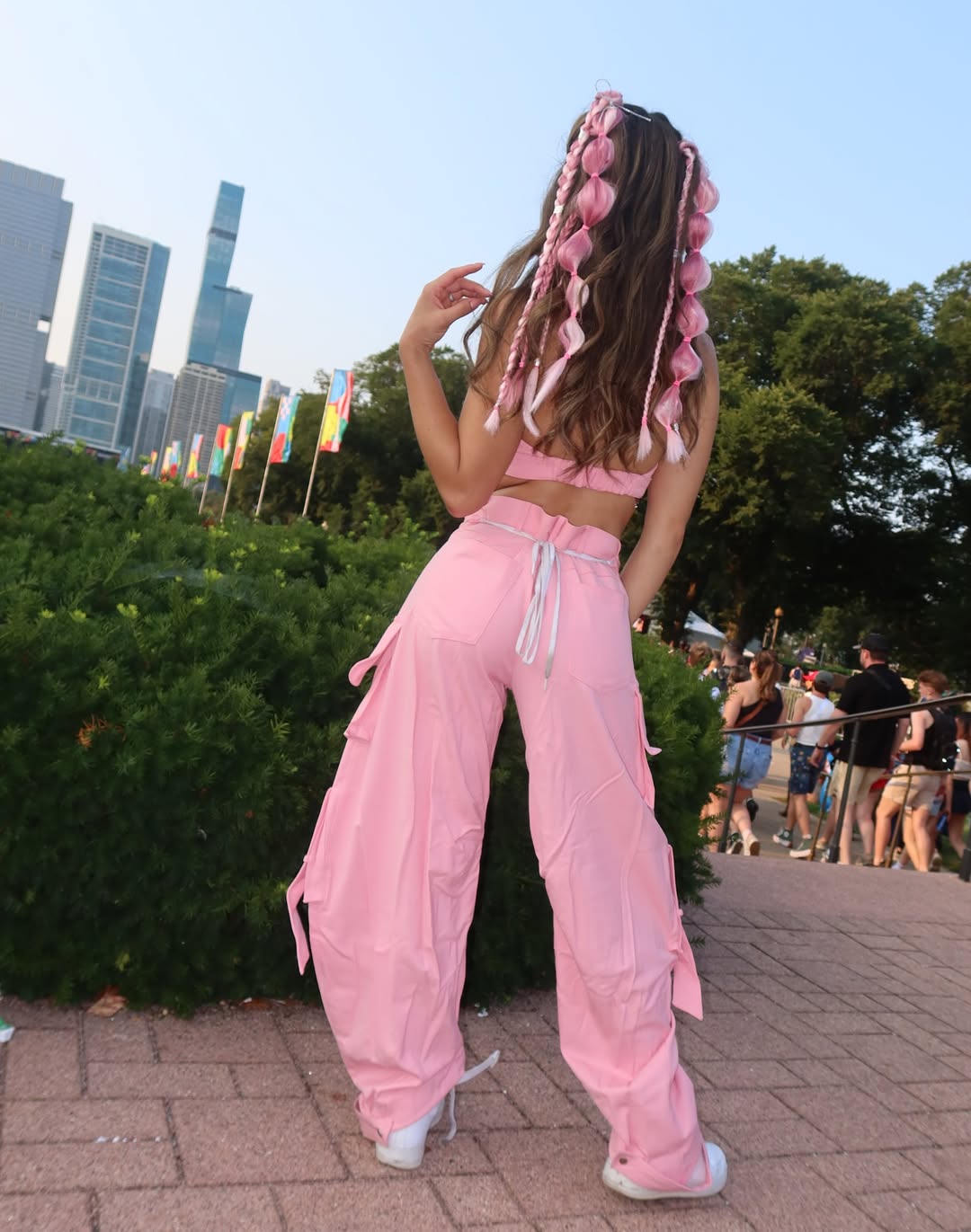 Romantic, textured boho braided buns