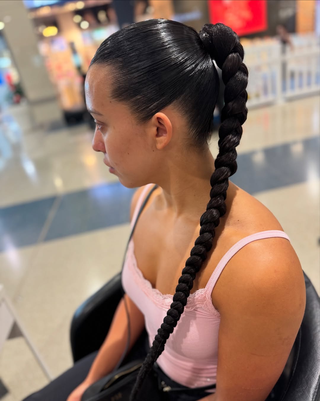 Loose waves with delicate face-framing mini braids