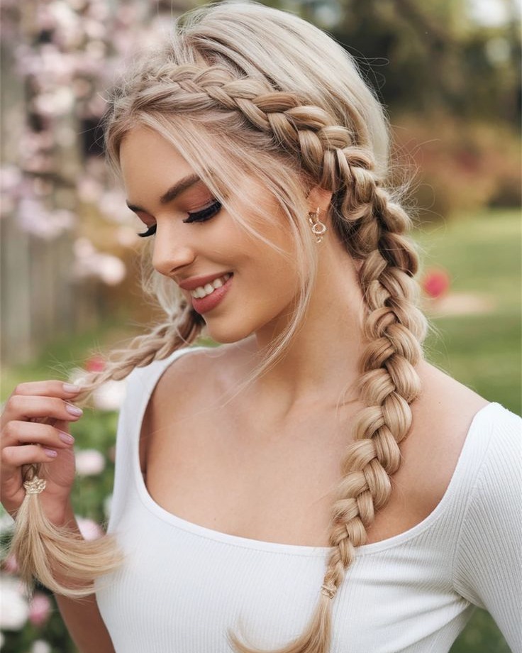 A soft, slightly loose braid with face-framing strands.