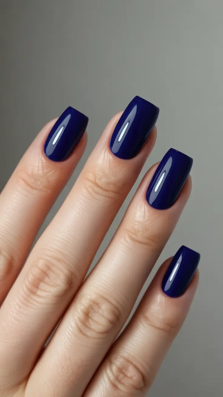 February nails designs 2026 Deep Sapphire Gloss