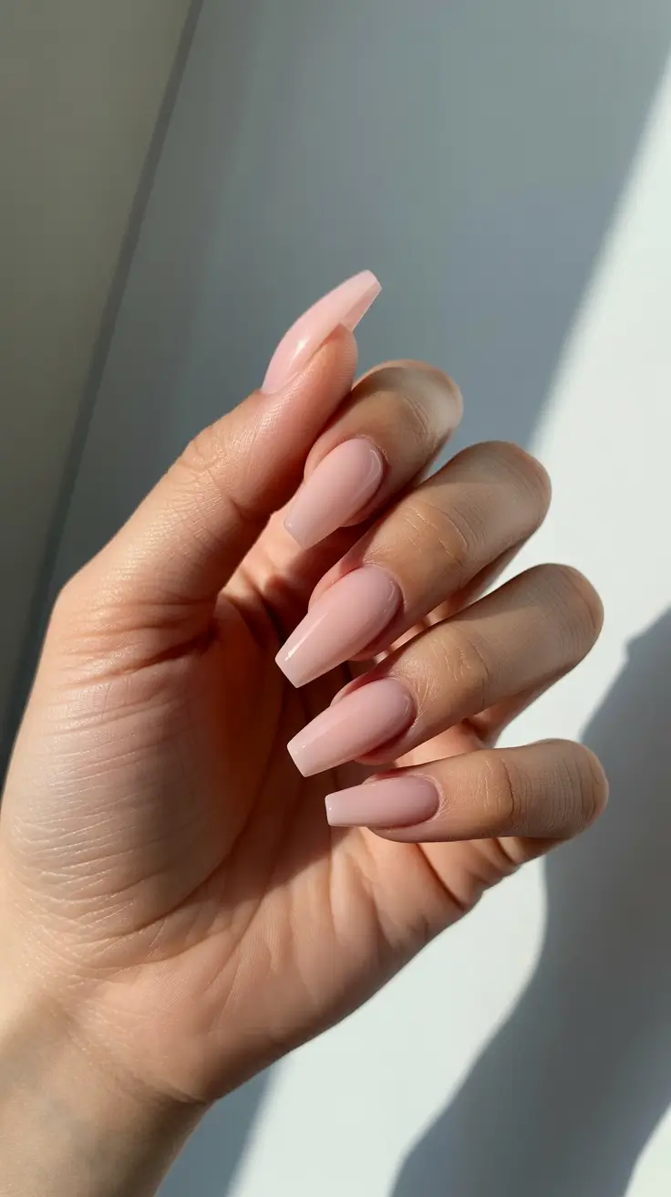 February nails designs 2026 Soft Nude Elegance