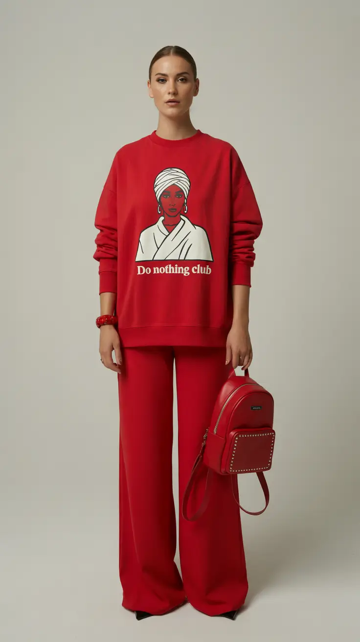 February outfits ideas 2026 Monochrome Red for Bold February Moments