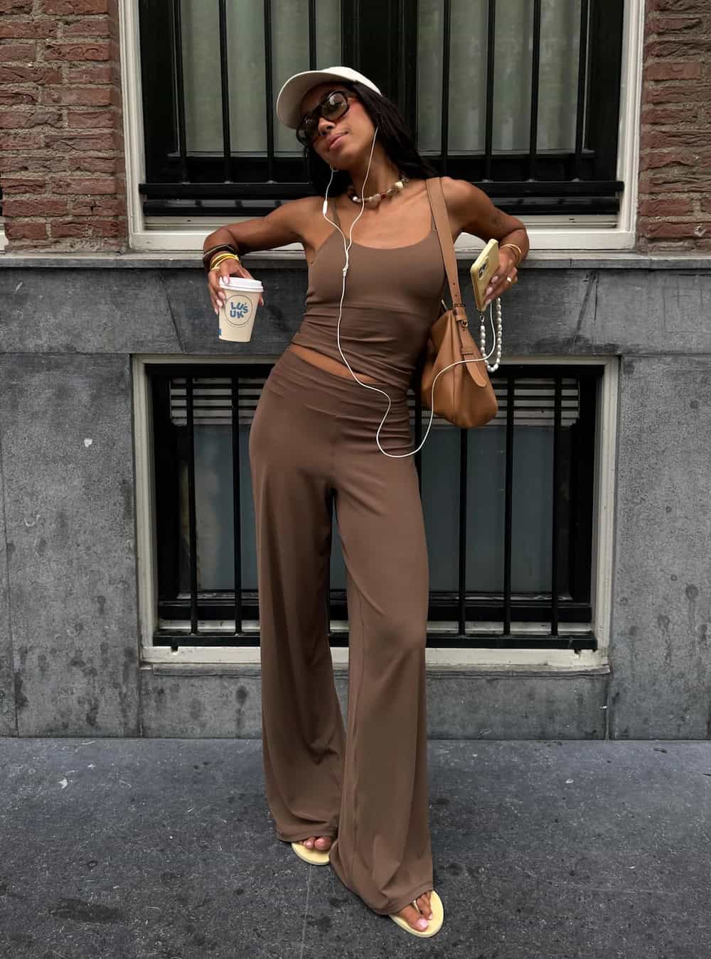 Matching sporty set in Y2K style