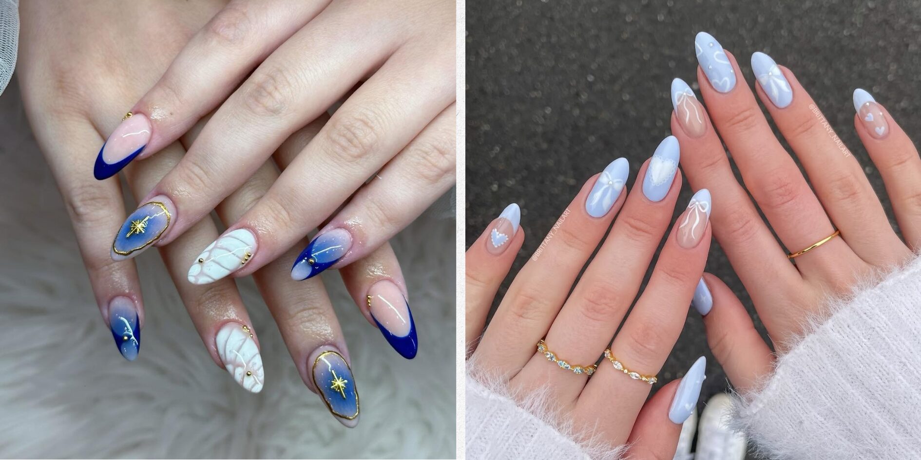 27 Blue Nail Ideas Making Neutral Manicures Look Completely Forgettable